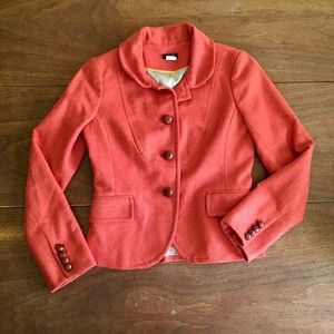 Salmon wool j crew blazer